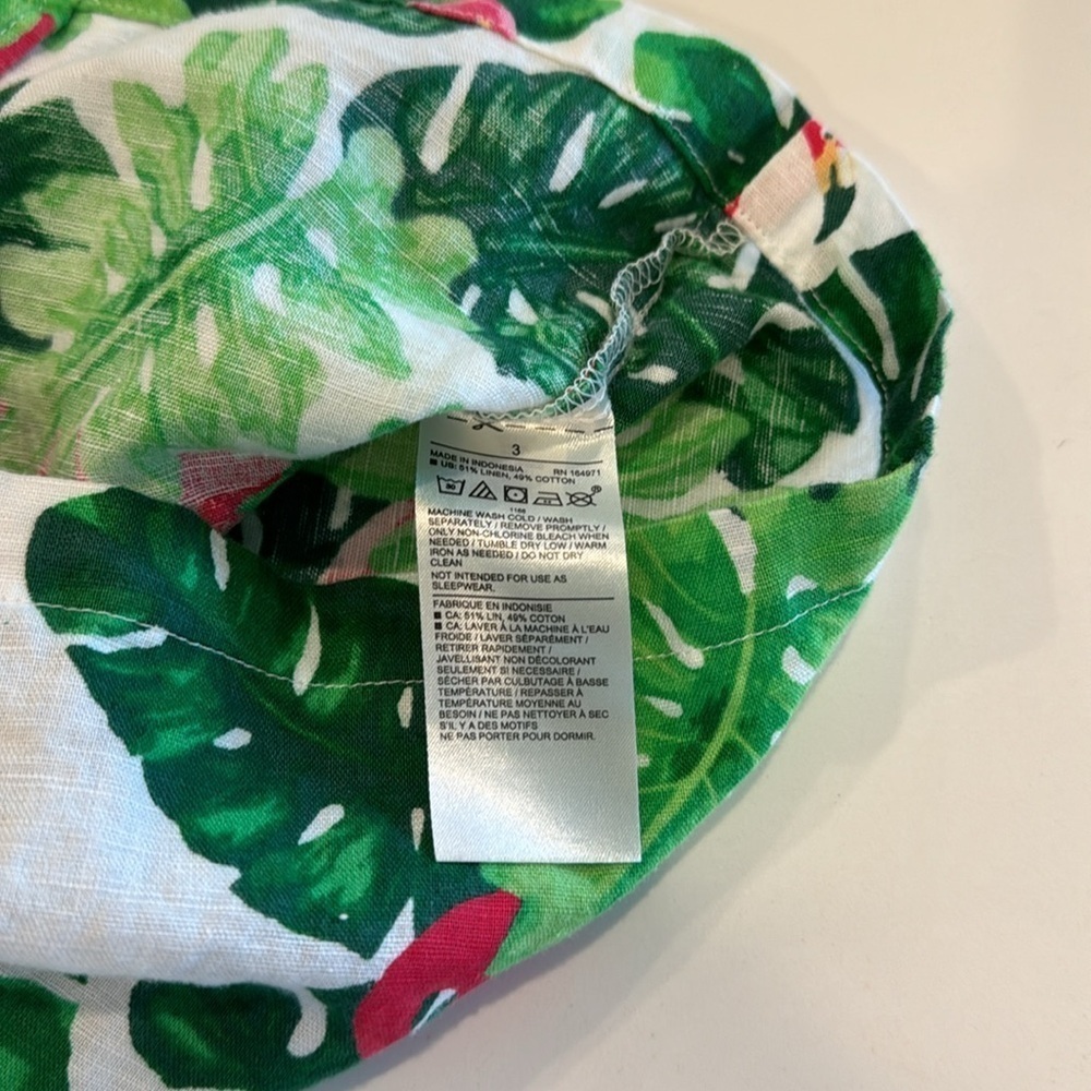 Janie and Jack Tropical Flamingo Shirt Size 3 - Picture 4 of 4